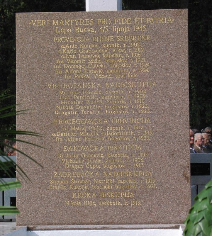 Popis do sad poznatih svećenika pobijenih na Macelju