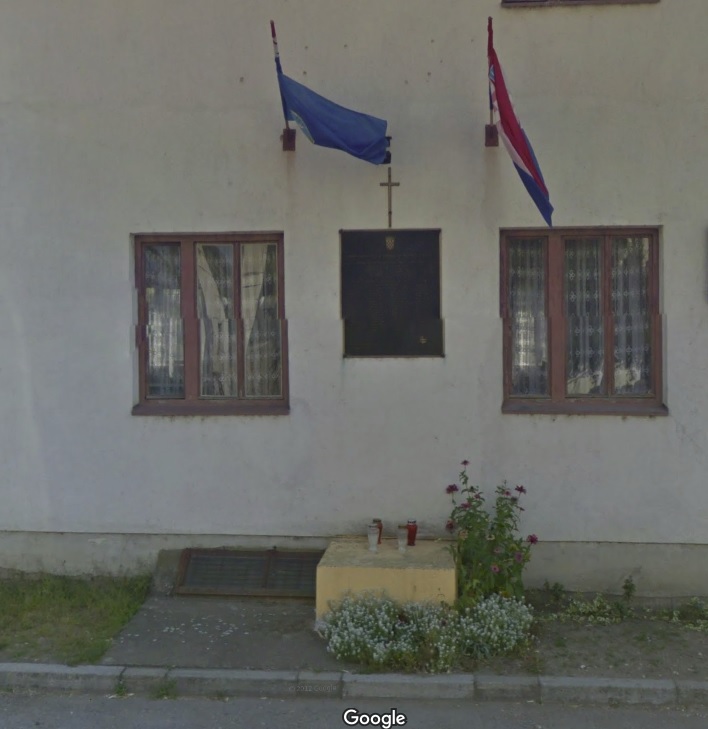 Ploča na domu u Bobovcu