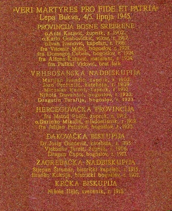 Popis do sad poznatih svećenika pobijenih na Macelju