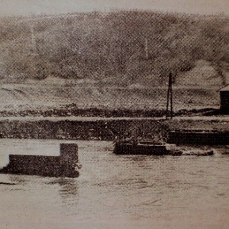 Mjesto starog mosta u Kaknju na Savi