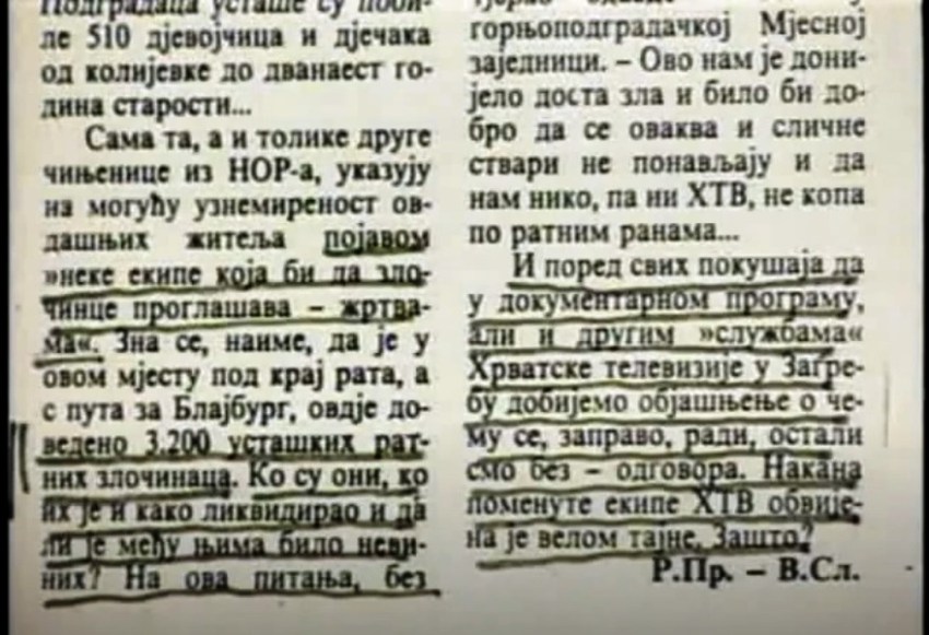 Dokaz da mještani znaju za pobijene zarobljenike na Kozari, sve zarobljenike nazivaju ustašama mada su većinu činili domobrani!
